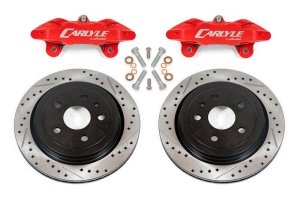 Chevrolet Corvette Brake Kit - BMR Suspension - Drilled & Slotted Rotors + Red Calipers - `97-`04